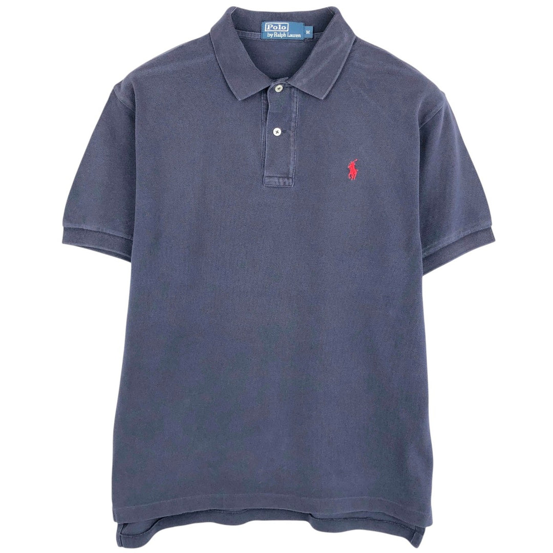 Ralph Lauren POLO by Ralph Lauren short sleeve polo shirt, men's size M cotton navy blue type Vintage Second Hand