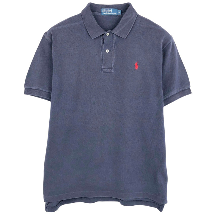 Ralph Lauren POLO by Ralph Lauren short sleeve polo shirt, men's size M cotton navy blue type Vintage Second Hand