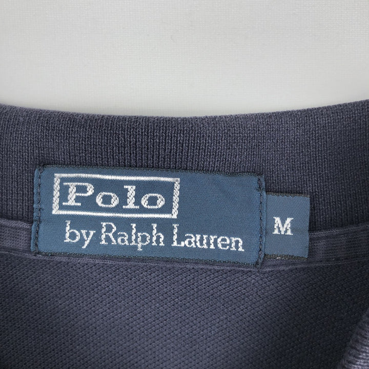 Ralph Lauren POLO by Ralph Lauren short sleeve polo shirt, men's size M cotton navy blue type Vintage Second Hand