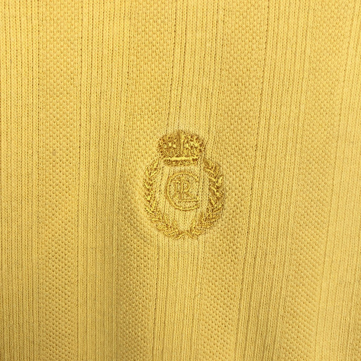 Ralph Lauren CHAPS Short-Sleeve Striped Polo Shirt, Men's Size XXL (approx.) cotton yellow type Vintage Second Hand