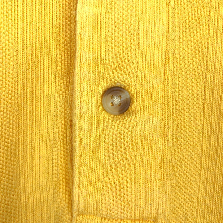 Ralph Lauren CHAPS Short-Sleeve Striped Polo Shirt, Men's Size XXL (approx.) cotton yellow type Vintage Second Hand