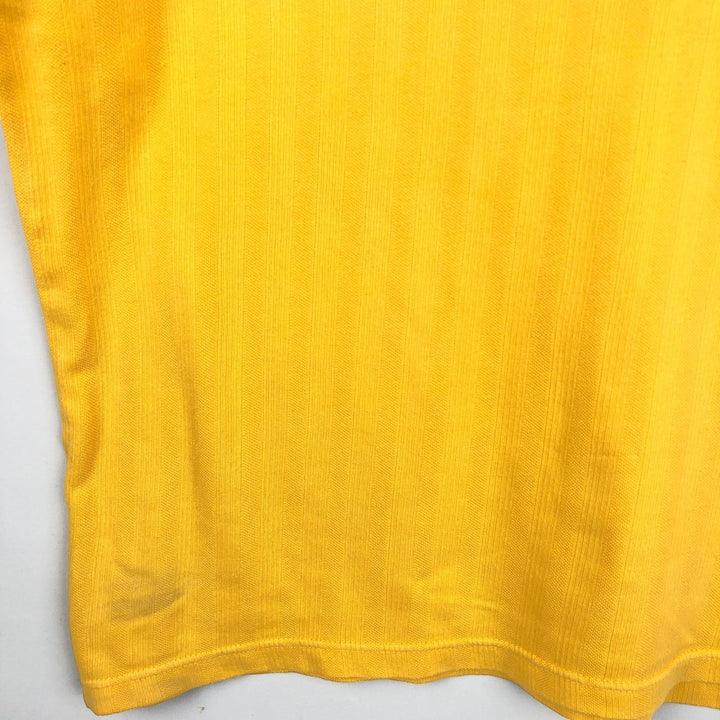 Ralph Lauren CHAPS Short-Sleeve Striped Polo Shirt, Men's Size XXL (approx.) cotton yellow type Vintage Second Hand