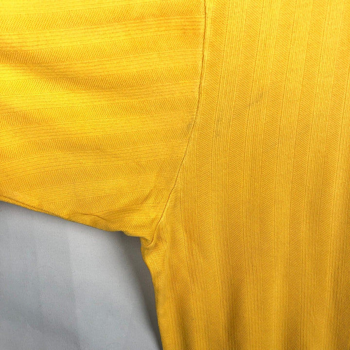 Ralph Lauren CHAPS Short-Sleeve Striped Polo Shirt, Men's Size XXL (approx.) cotton yellow type Vintage Second Hand