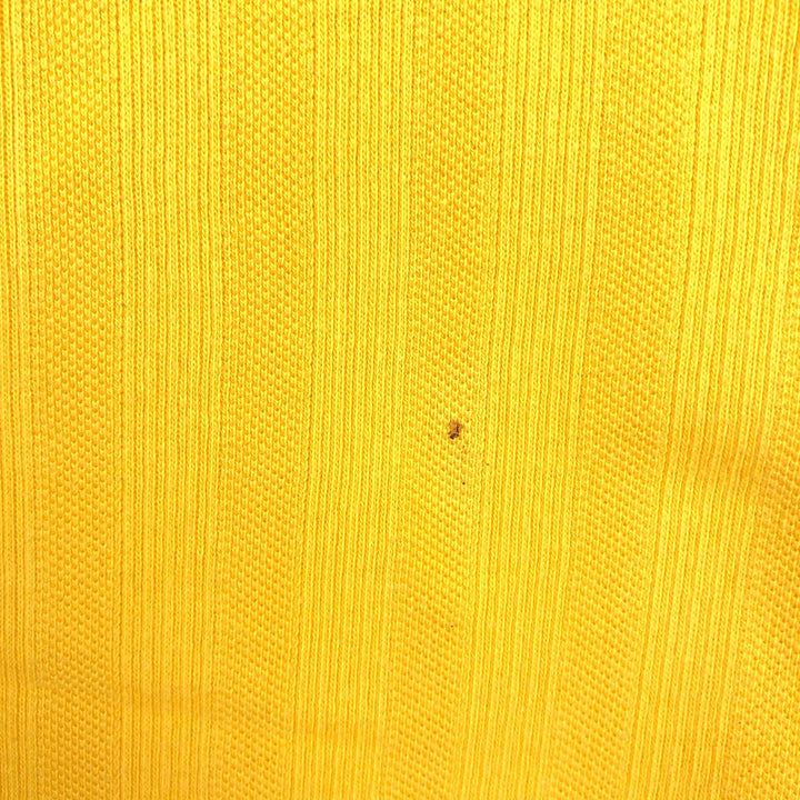 Ralph Lauren CHAPS Short-Sleeve Striped Polo Shirt, Men's Size XXL (approx.) cotton yellow type Vintage Second Hand