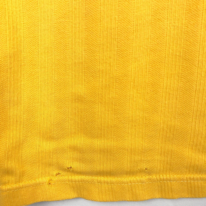Ralph Lauren CHAPS Short-Sleeve Striped Polo Shirt, Men's Size XXL (approx.) cotton yellow type Vintage Second Hand