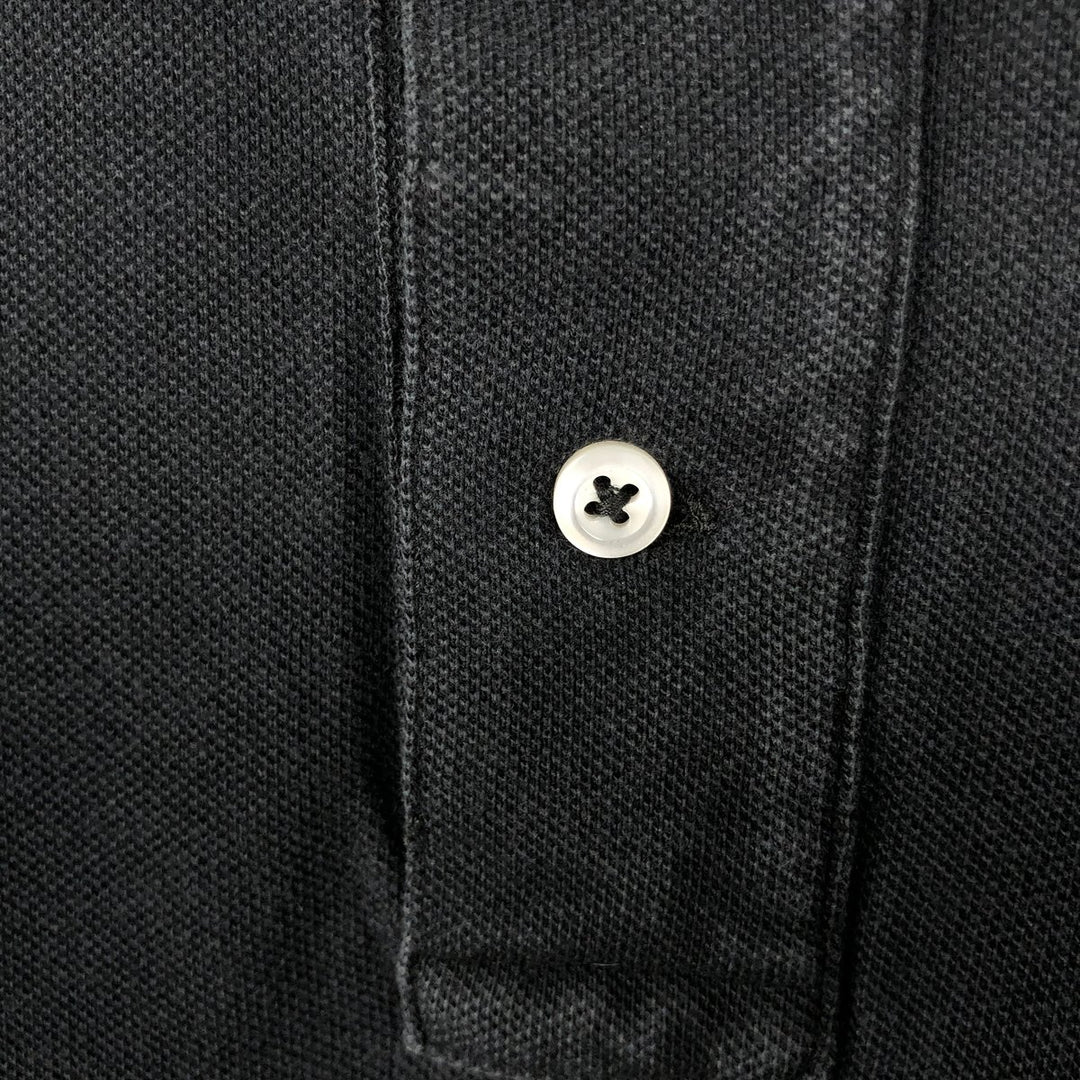 Ralph Lauren POLO by Ralph Lauren CUSTOM FIT short sleeve polo shirt, men's size L cotton black type Vintage Second Hand