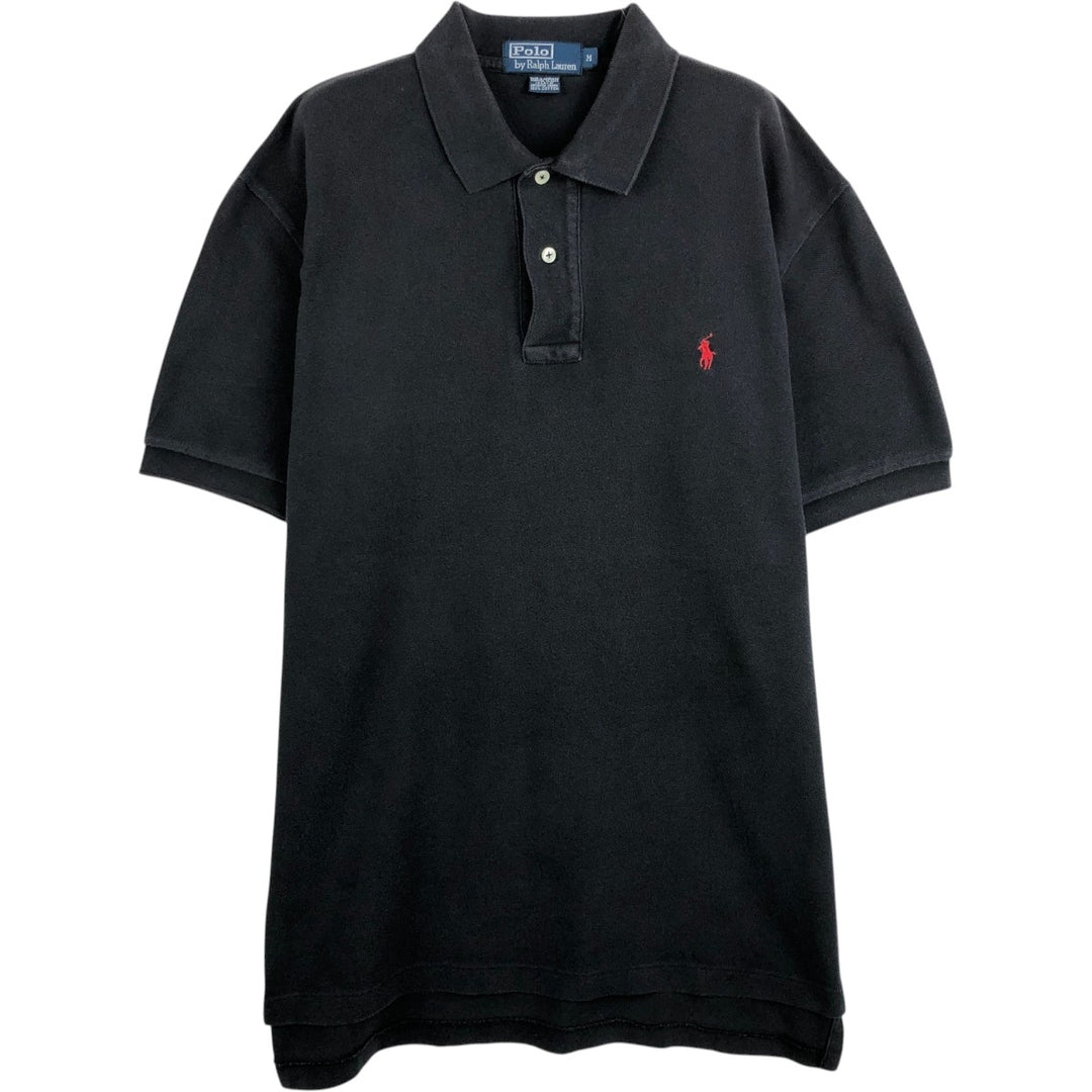 Ralph Lauren POLO by Ralph Lauren short sleeve polo shirt, men's size M cotton black type Vintage Second Hand