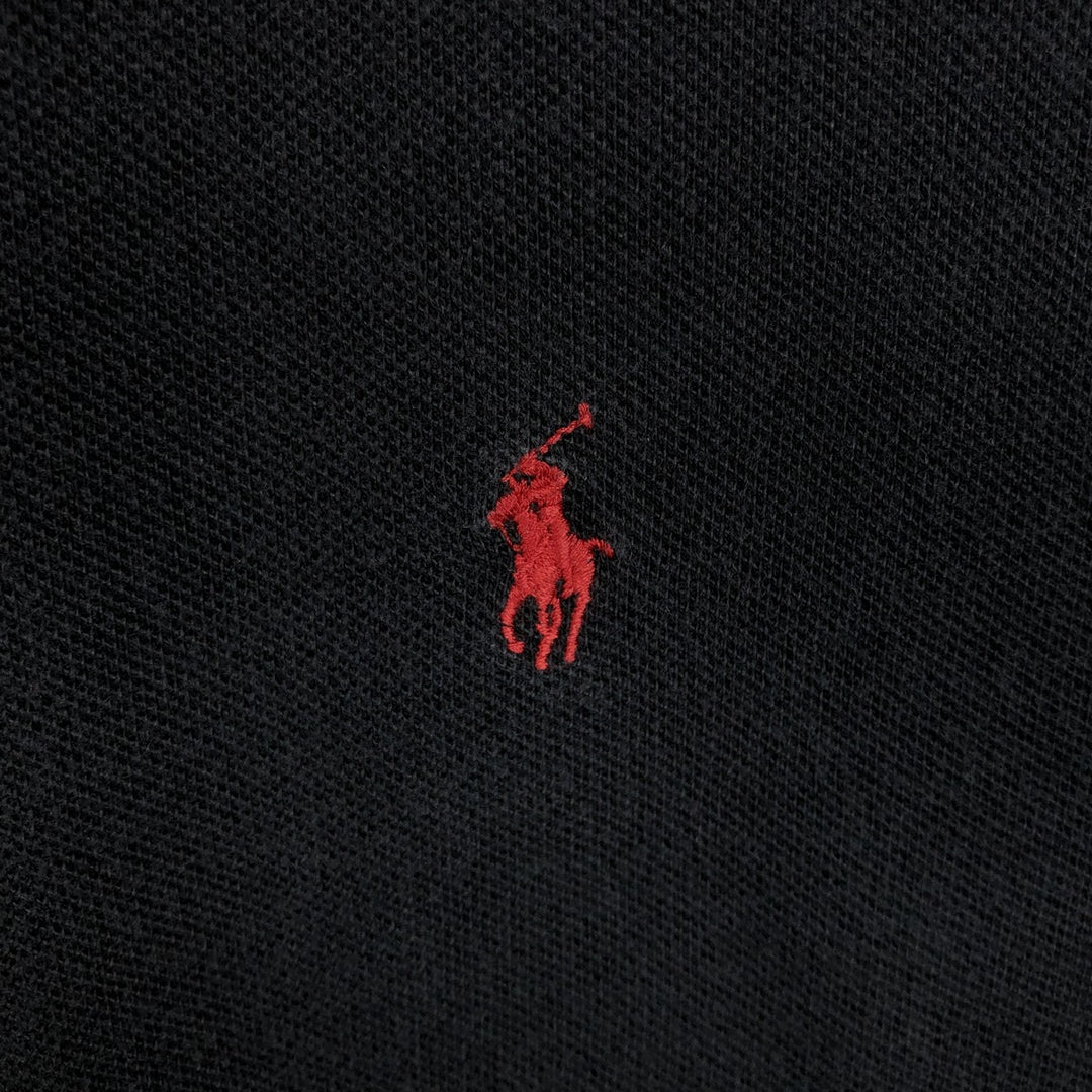 Ralph Lauren POLO by Ralph Lauren short sleeve polo shirt, men's size M cotton black type Vintage Second Hand