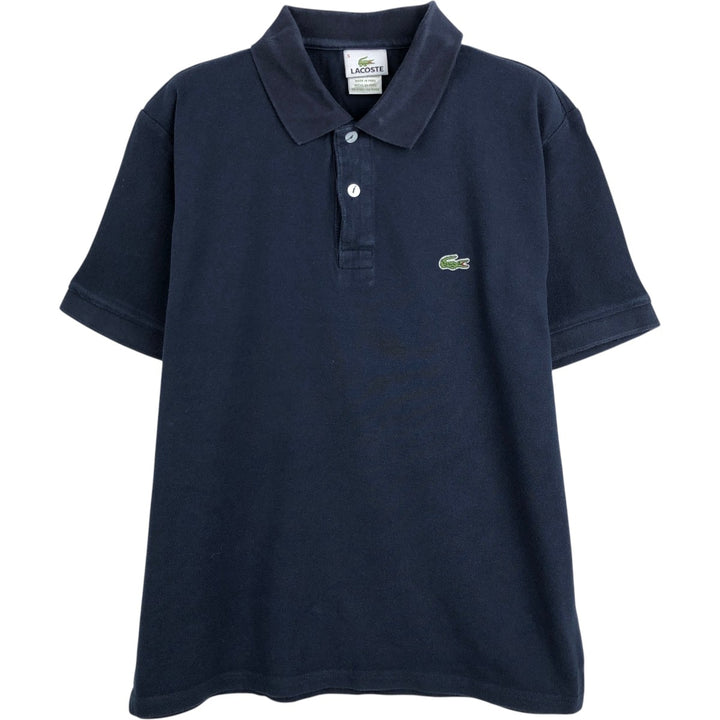 Lacoste LACOSTE French design short sleeve polo shirt size 5, men's L size cotton navy blue type Vintage Second Hand