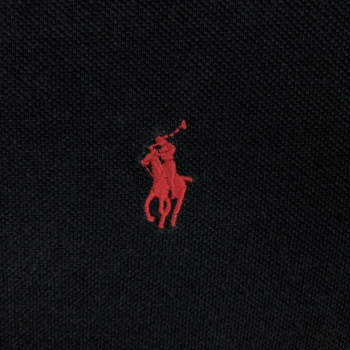 Ralph Lauren POLO RALPH LAUREN SLIM FIT short sleeve polo shirt, men's size L cotton black type Vintage Second Hand