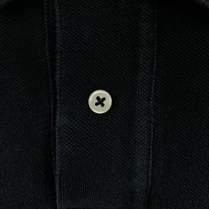 Ralph Lauren POLO RALPH LAUREN SLIM FIT short sleeve polo shirt, men's size L cotton black type Vintage Second Hand