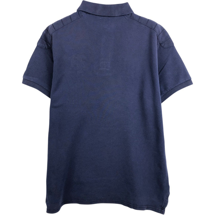 Ralph Lauren POLO RALPH LAUREN CUSTOM FIT Short-Sleeve Rugby Shirt, Men's Size M (approx.) cotton navy blue type Vintage Second Hand