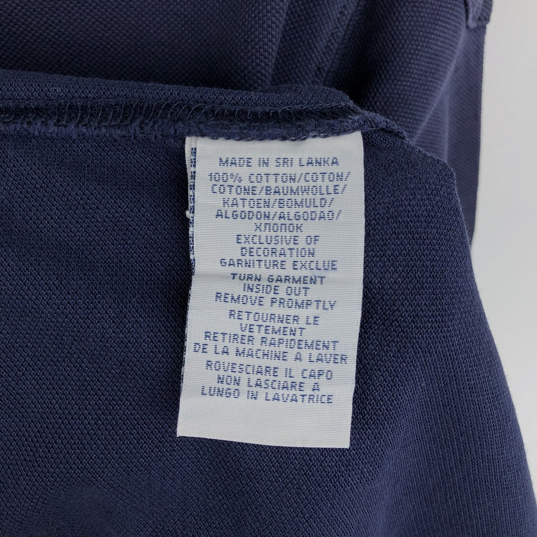 Ralph Lauren POLO RALPH LAUREN CUSTOM FIT Short-Sleeve Rugby Shirt, Men's Size M (approx.) cotton navy blue type Vintage Second Hand