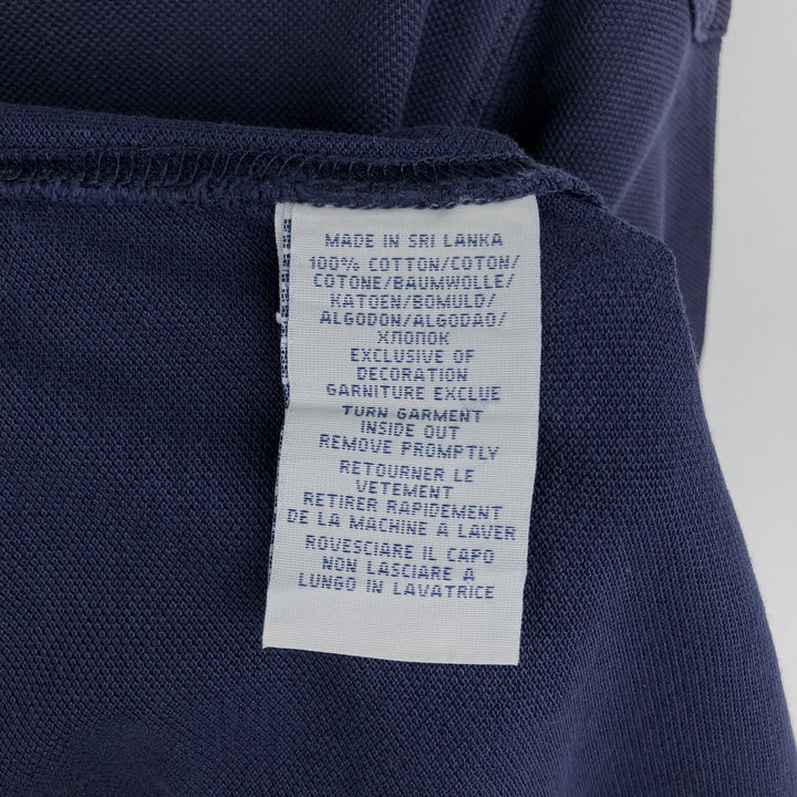 Ralph Lauren POLO RALPH LAUREN CUSTOM FIT Short-Sleeve Rugby Shirt, Men's Size M (approx.) cotton navy blue type Vintage Second Hand