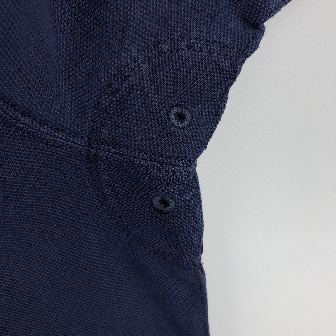 Ralph Lauren POLO RALPH LAUREN CUSTOM FIT Short-Sleeve Rugby Shirt, Men's Size M (approx.) cotton navy blue type Vintage Second Hand