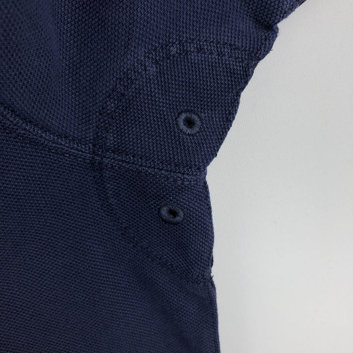 Ralph Lauren POLO RALPH LAUREN CUSTOM FIT Short-Sleeve Rugby Shirt, Men's Size M (approx.) cotton navy blue type Vintage Second Hand
