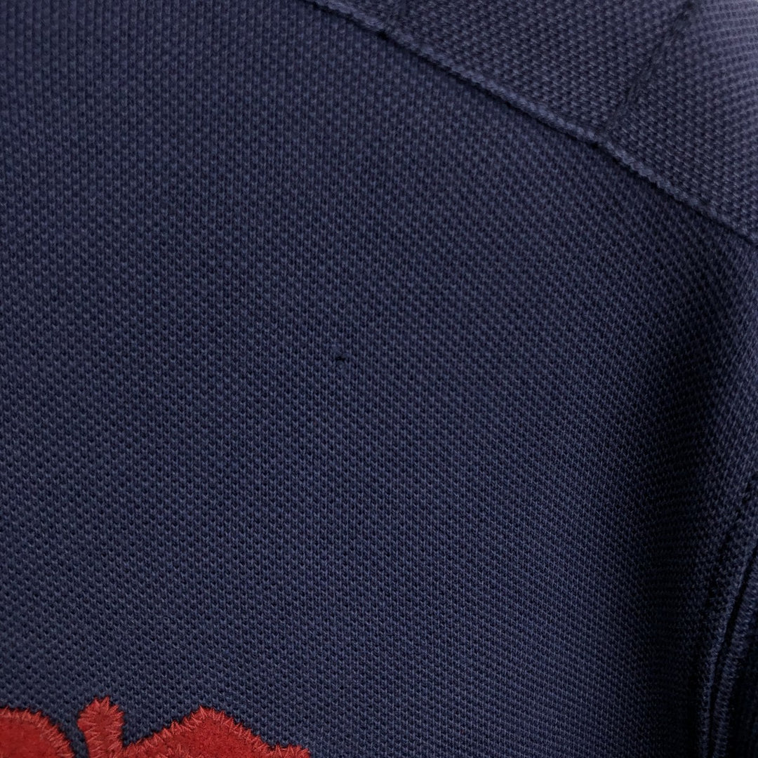 Ralph Lauren POLO RALPH LAUREN CUSTOM FIT Short-Sleeve Rugby Shirt, Men's Size M (approx.) cotton navy blue type Vintage Second Hand