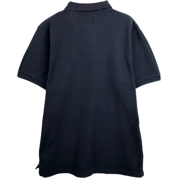 Ralph Lauren CHAPS short sleeve polo shirt, men's size L cotton navy blue type Vintage Second Hand