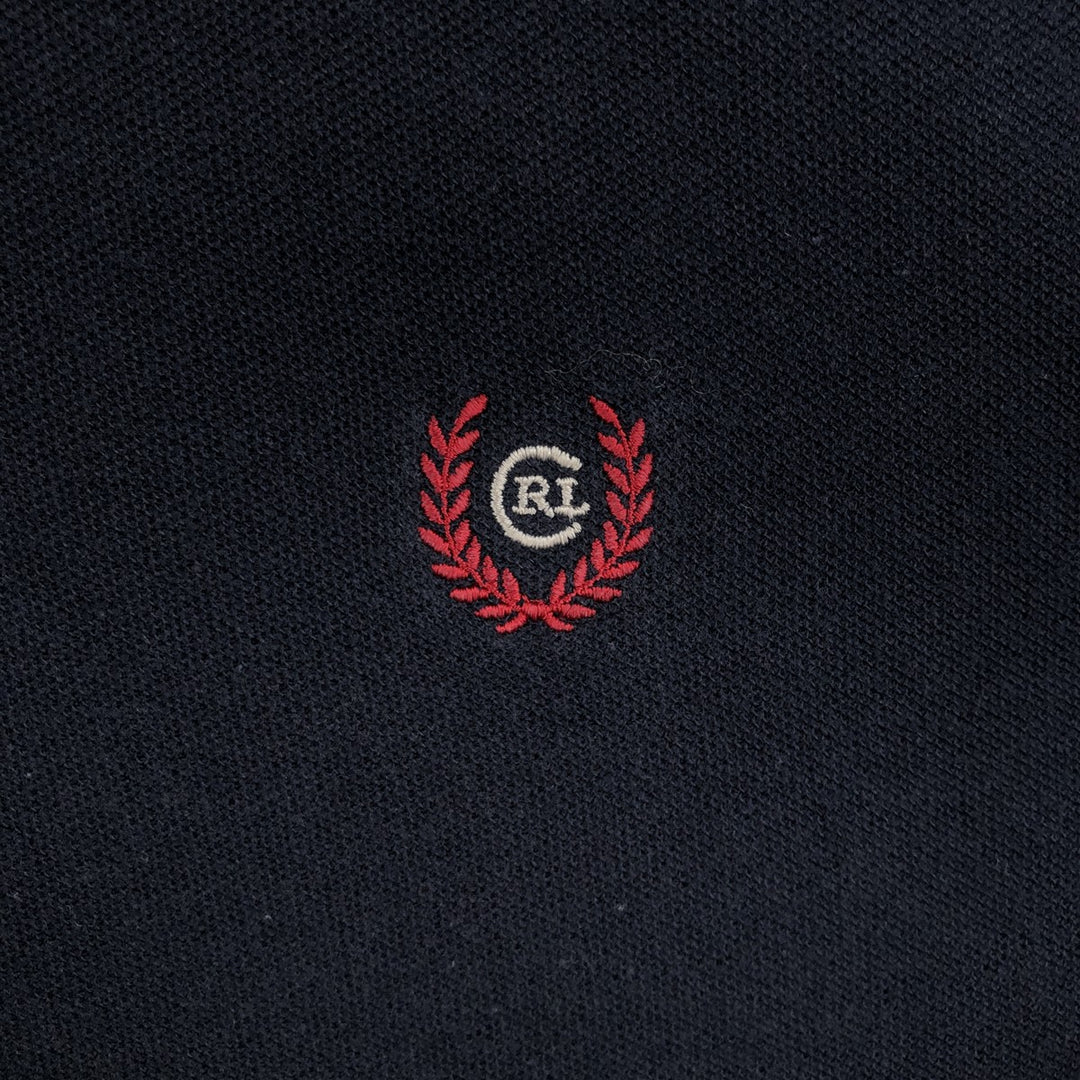Ralph Lauren CHAPS short sleeve polo shirt, men's size L cotton navy blue type Vintage Second Hand
