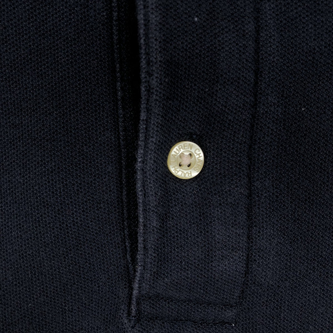 Ralph Lauren CHAPS short sleeve polo shirt, men's size L cotton navy blue type Vintage Second Hand