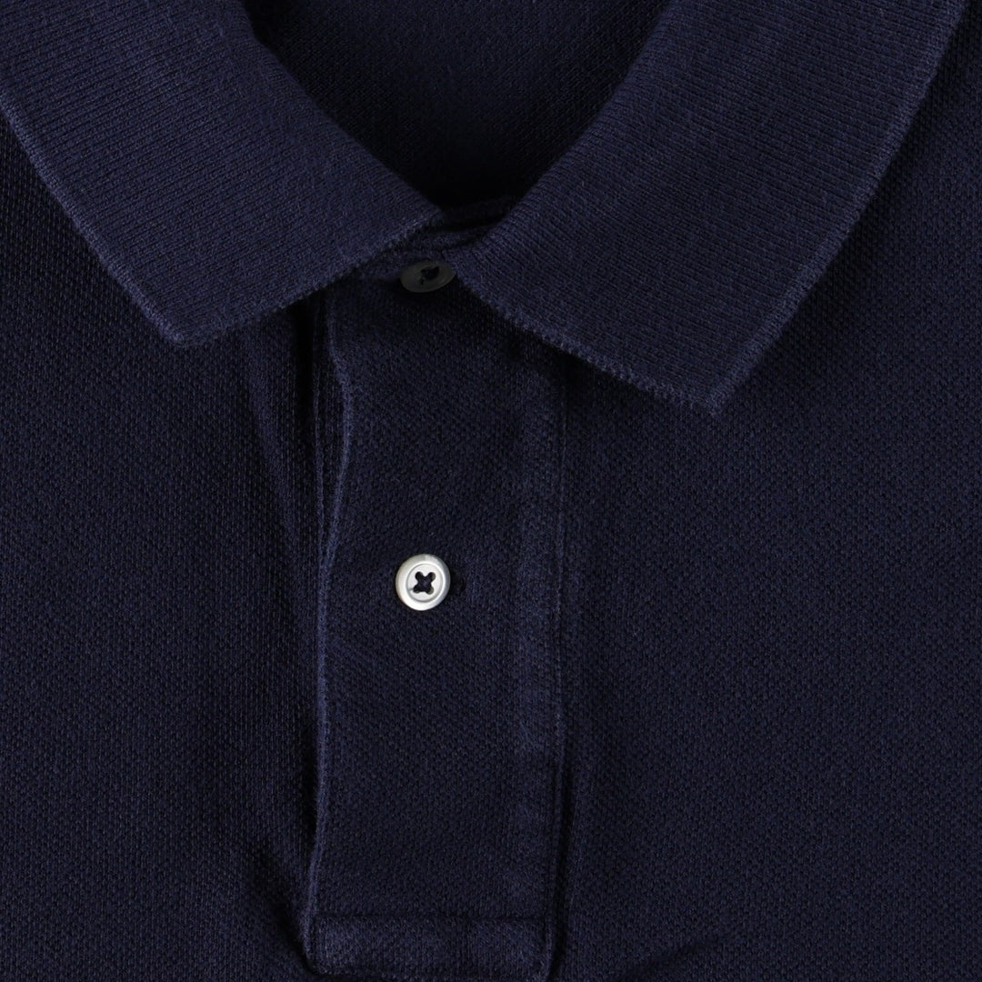 Ralph Lauren POLO by Ralph Lauren short sleeve polo shirt, men's size L cotton navy blue type Vintage Second Hand