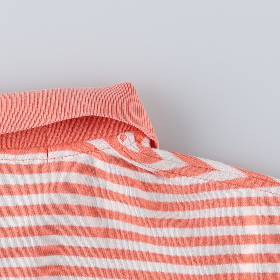 Ralph Lauren POLO by Ralph Lauren short sleeve striped polo shirt, size S for men cotton orange type Vintage Second Hand