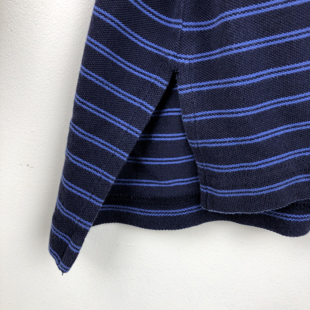 Ralph Lauren POLO by Ralph Lauren Striped Short-Sleeve Polo Shirt, Men's Size XXL (approx.) cotton navy blue type Vintage Second Hand