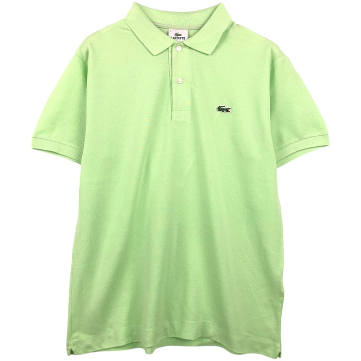 90s-00'S Lacoste French-designed short-sleeved polo shirt, size 5 (equivalent to men's L), vintage. cotton green type yellow green Vintage Second Hand