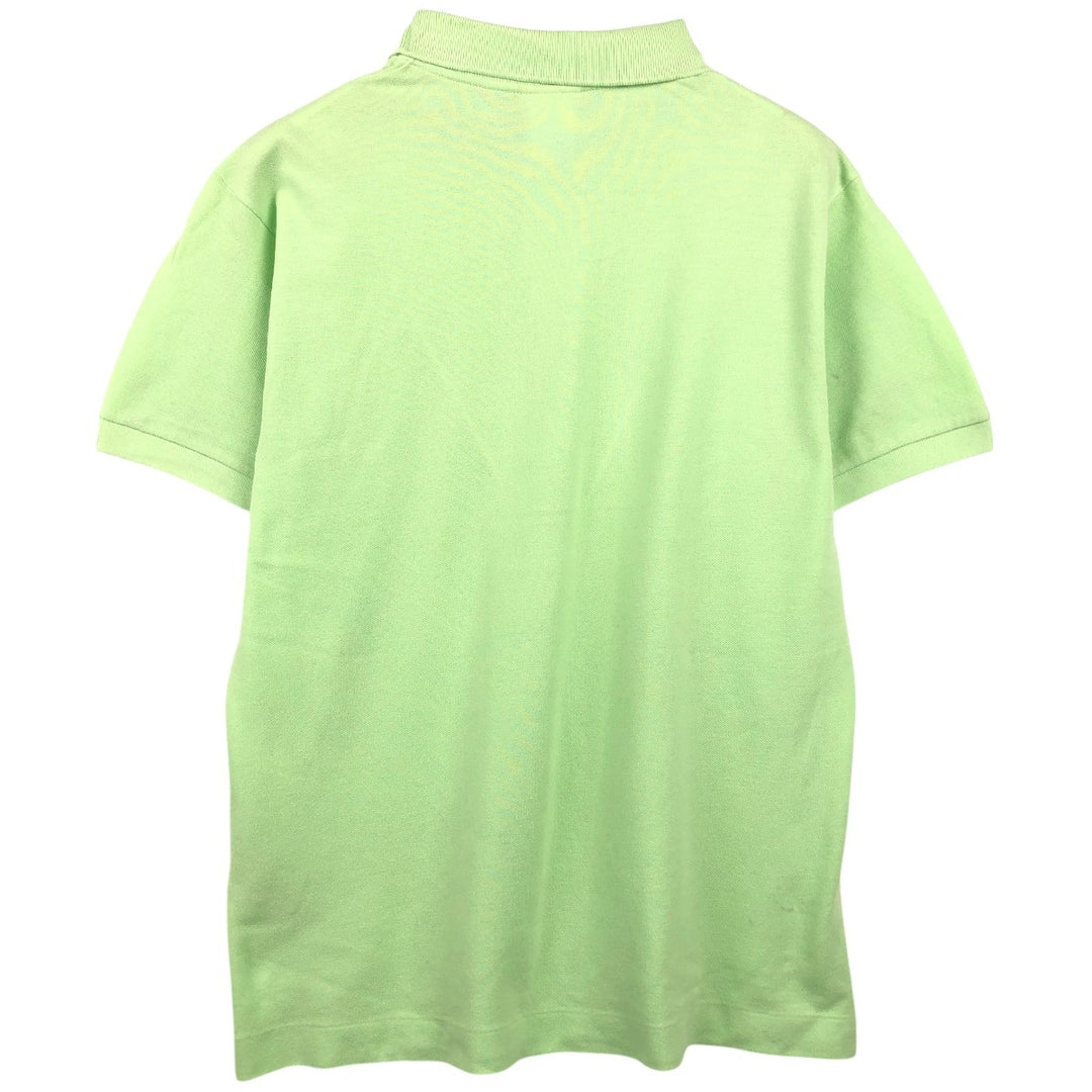 90s-00'S Lacoste French-designed short-sleeved polo shirt, size 5 (equivalent to men's L), vintage. cotton green type yellow green Vintage Second Hand