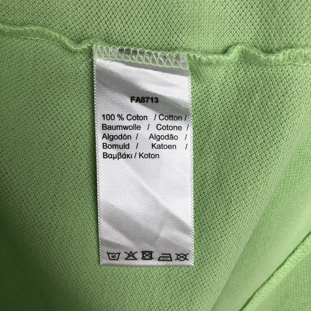 90s-00'S Lacoste French-designed short-sleeved polo shirt, size 5 (equivalent to men's L), vintage. cotton green type yellow green Vintage Second Hand