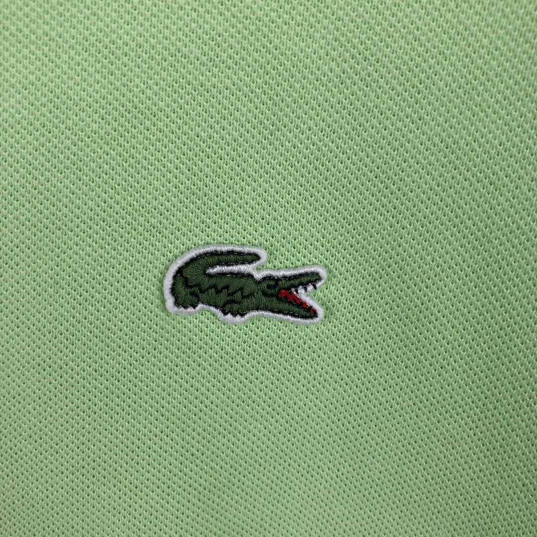 90s-00'S Lacoste French-designed short-sleeved polo shirt, size 5 (equivalent to men's L), vintage. cotton green type yellow green Vintage Second Hand