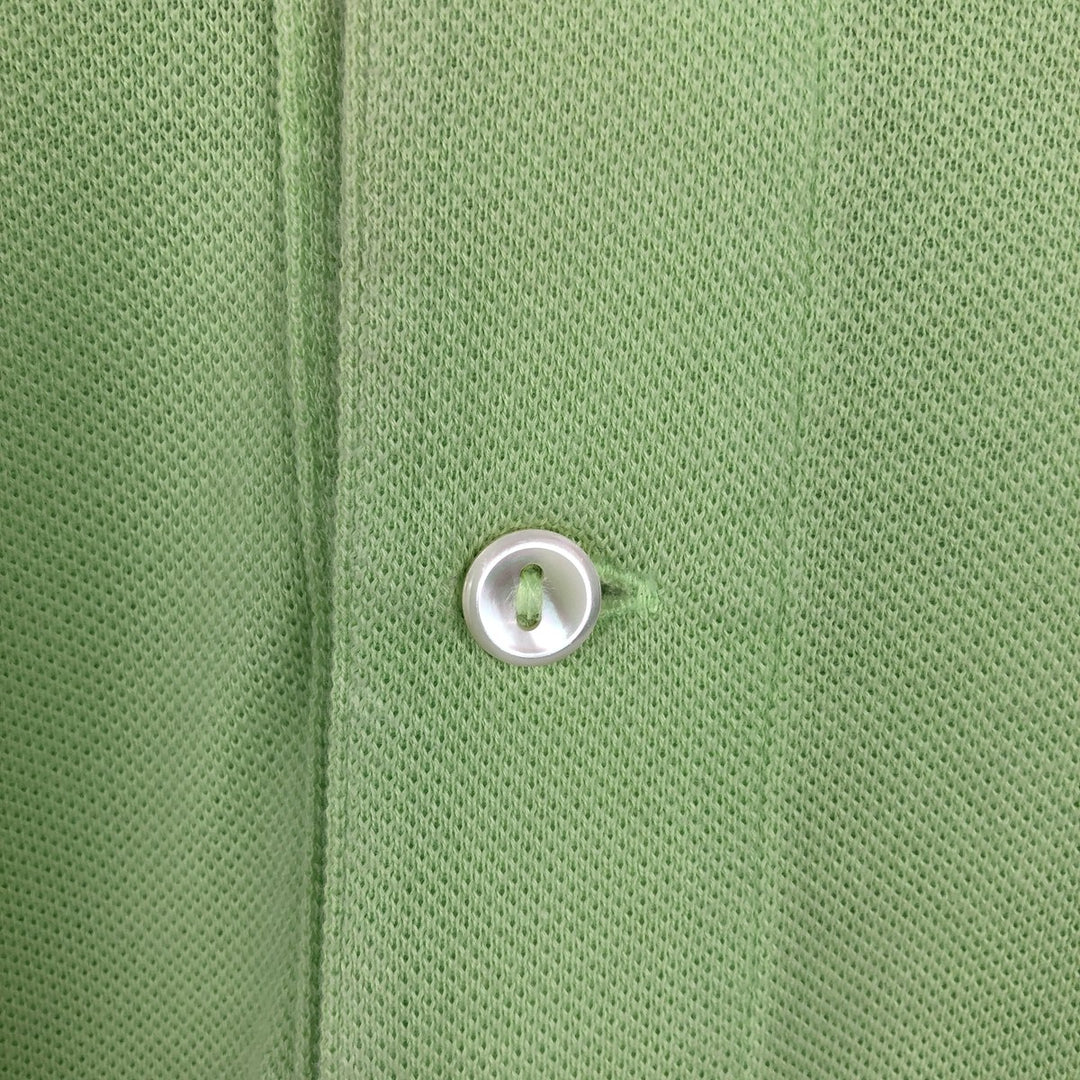 90s-00'S Lacoste French-designed short-sleeved polo shirt, size 5 (equivalent to men's L), vintage. cotton green type yellow green Vintage Second Hand