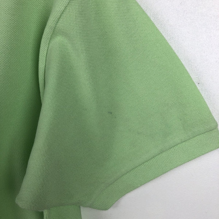 90s-00'S Lacoste French-designed short-sleeved polo shirt, size 5 (equivalent to men's L), vintage. cotton green type yellow green Vintage Second Hand