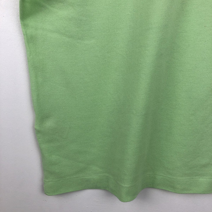 90s-00'S Lacoste French-designed short-sleeved polo shirt, size 5 (equivalent to men's L), vintage. cotton green type yellow green Vintage Second Hand
