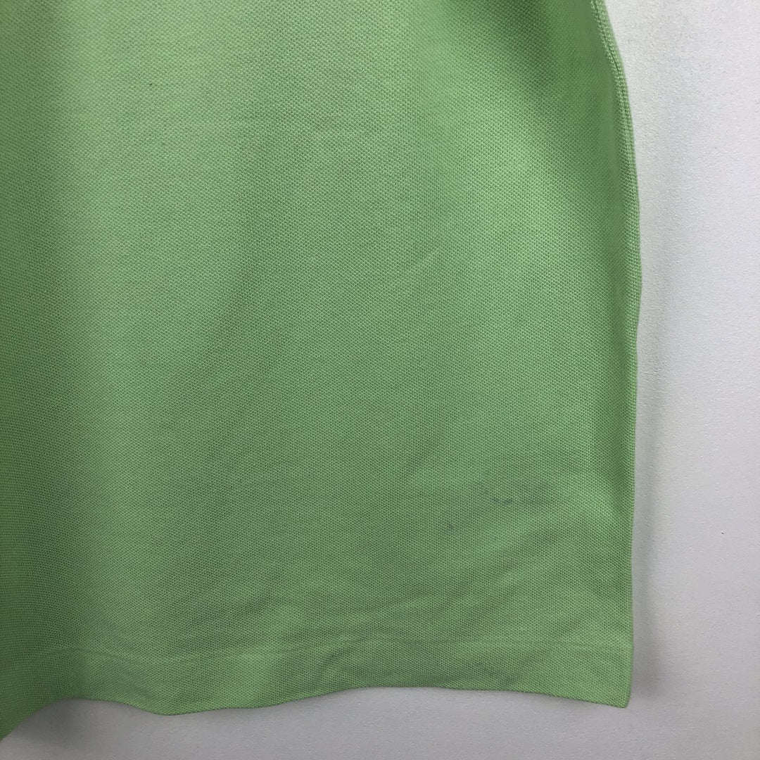 90s-00'S Lacoste French-designed short-sleeved polo shirt, size 5 (equivalent to men's L), vintage. cotton green type yellow green Vintage Second Hand