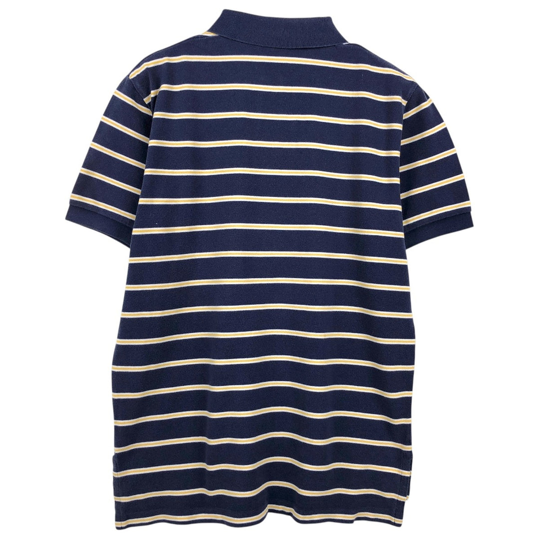 Ralph Lauren POLO by Ralph Lauren short sleeve striped polo shirt, men's size L cotton navy blue type Vintage Second Hand