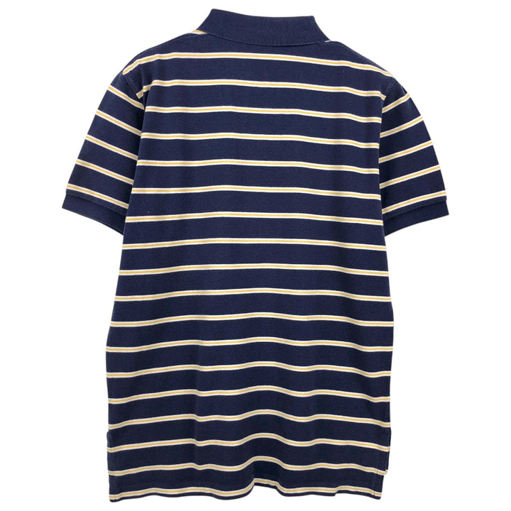 Ralph Lauren POLO by Ralph Lauren short sleeve striped polo shirt, men's size L cotton navy blue type Vintage Second Hand
