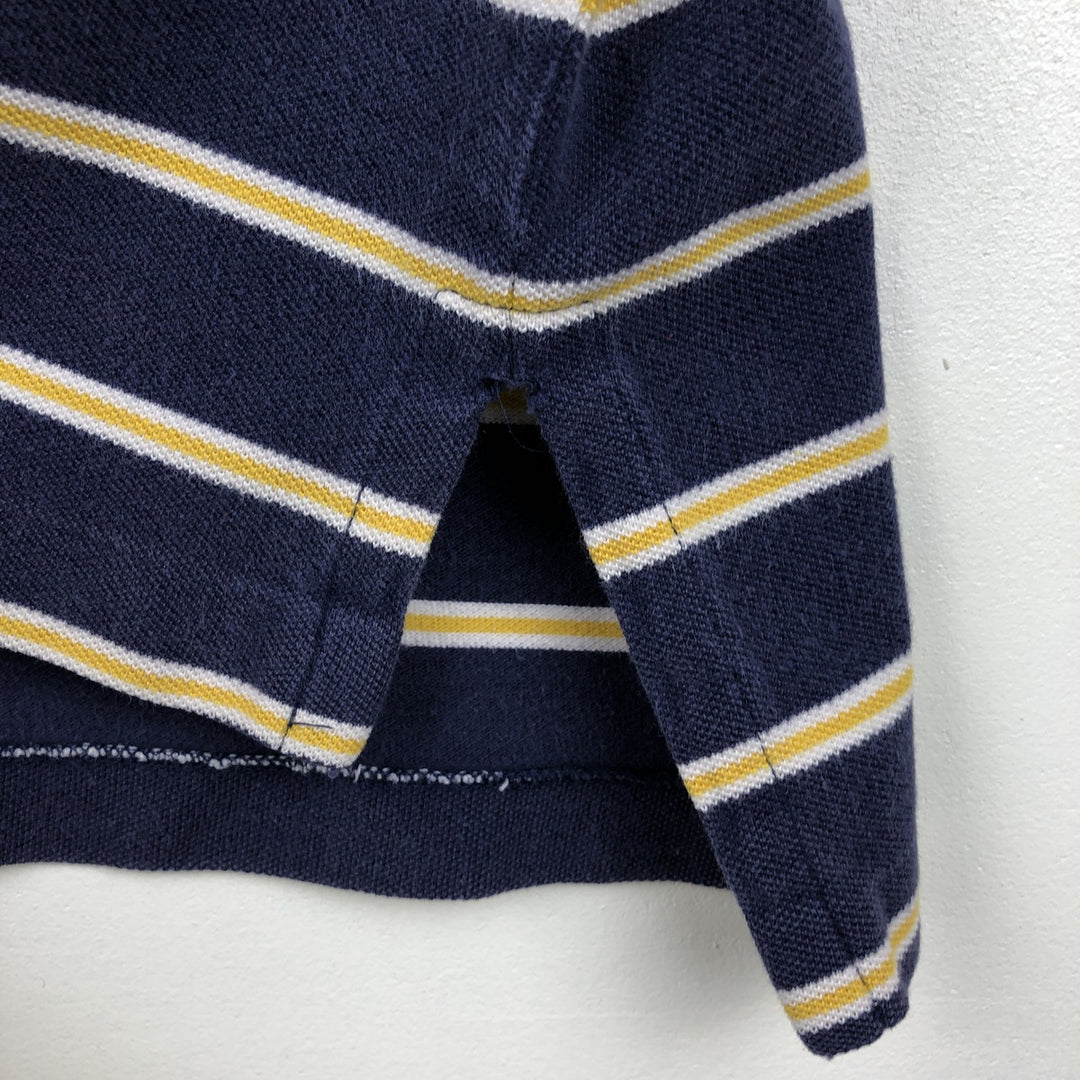 Ralph Lauren POLO by Ralph Lauren short sleeve striped polo shirt, men's size L cotton navy blue type Vintage Second Hand