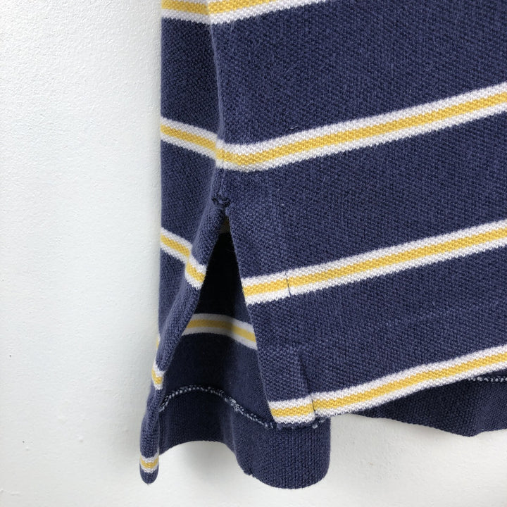 Ralph Lauren POLO by Ralph Lauren short sleeve striped polo shirt, men's size L cotton navy blue type Vintage Second Hand