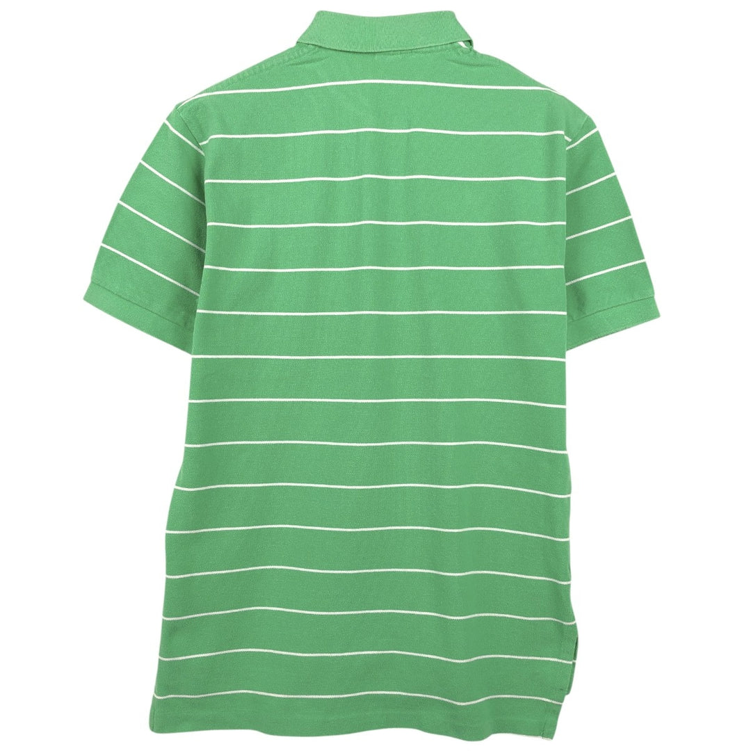Ralph Lauren POLO by Ralph Lauren short sleeve striped polo shirt, men's size M cotton green type Vintage Second Hand