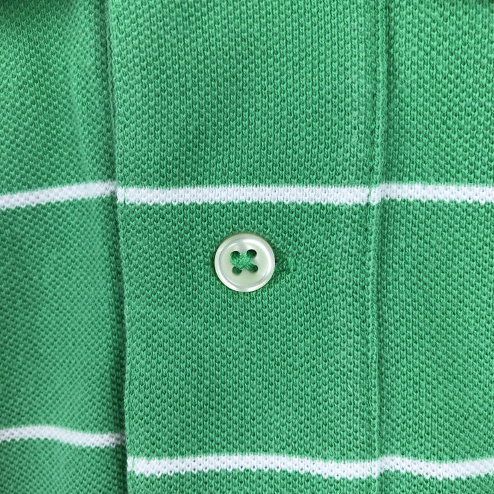 Ralph Lauren POLO by Ralph Lauren short sleeve striped polo shirt, men's size M cotton green type Vintage Second Hand