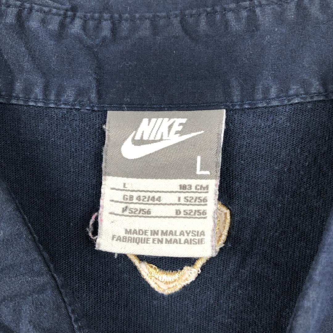 2000'S Nike Premier League Arsenal FC color-block short-sleeved polo shirt, men's size L (approx.) unclear navy blue type Vintage Second Hand