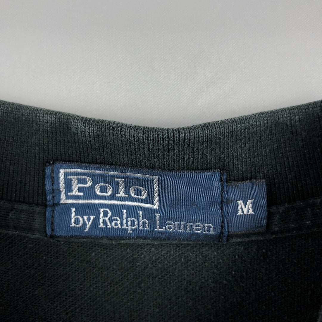 Ralph Lauren POLO by Ralph Lauren short sleeve polo shirt, men's size M cotton black type Vintage Second Hand