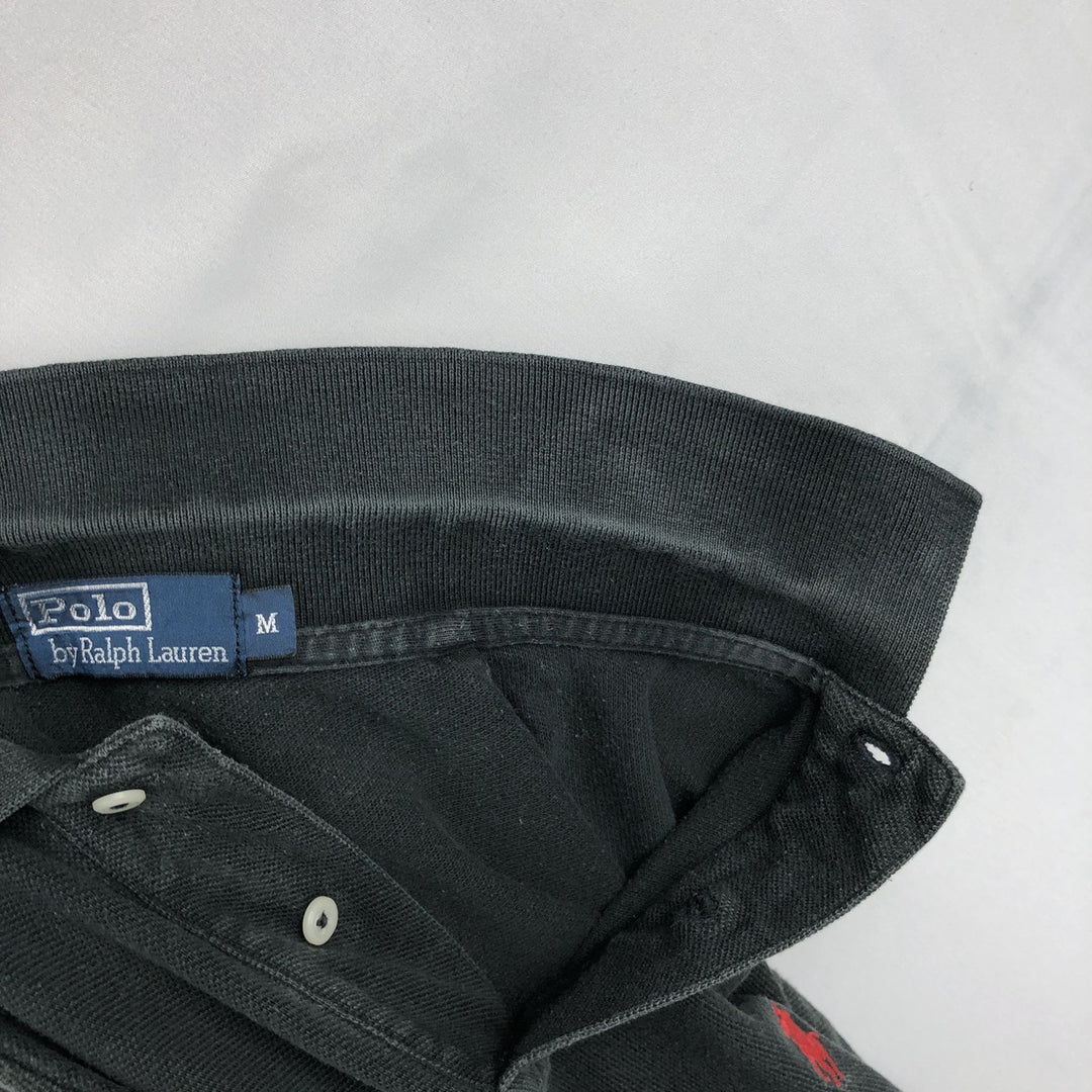 Ralph Lauren POLO by Ralph Lauren short sleeve polo shirt, men's size M cotton black type Vintage Second Hand