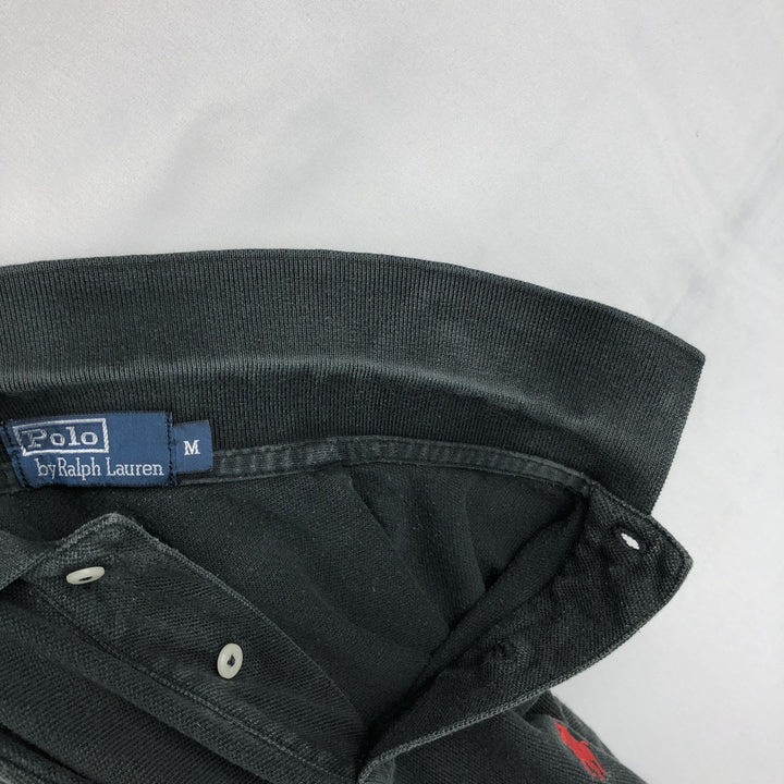 Ralph Lauren POLO by Ralph Lauren short sleeve polo shirt, men's size M cotton black type Vintage Second Hand