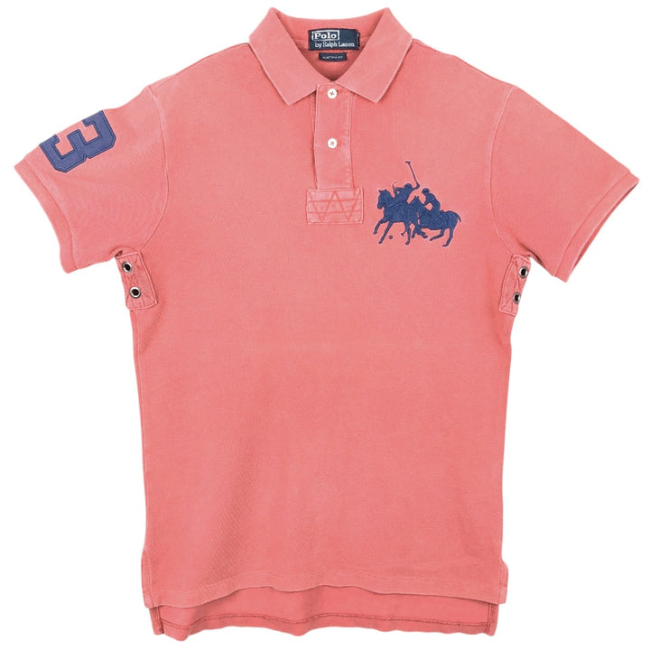 Ralph Lauren POLO by Ralph Lauren CUSTOM FIT Short-Sleeve Polo Shirt, Men's Size S (Equivalent), Double Pony Design cotton pink type Vintage Second Hand