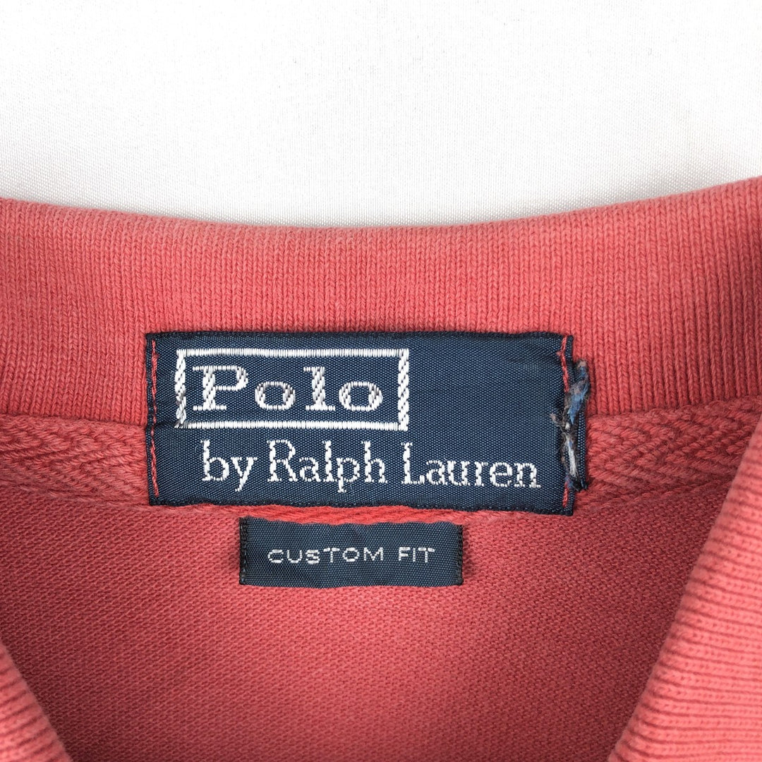 Ralph Lauren POLO by Ralph Lauren CUSTOM FIT Short-Sleeve Polo Shirt, Men's Size S (Equivalent), Double Pony Design cotton pink type Vintage Second Hand
