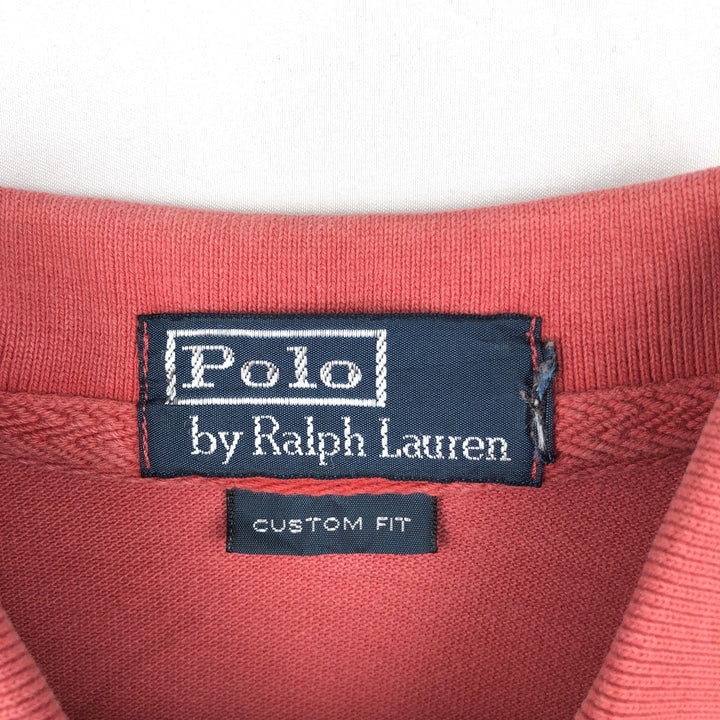Ralph Lauren POLO by Ralph Lauren CUSTOM FIT Short-Sleeve Polo Shirt, Men's Size S (Equivalent), Double Pony Design cotton pink type Vintage Second Hand