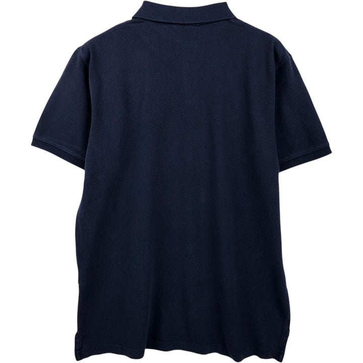 90s-00'S Eddie Bauer short-sleeved polo shirt, men's size S equivalent, vintage. cotton navy blue type Vintage Second Hand