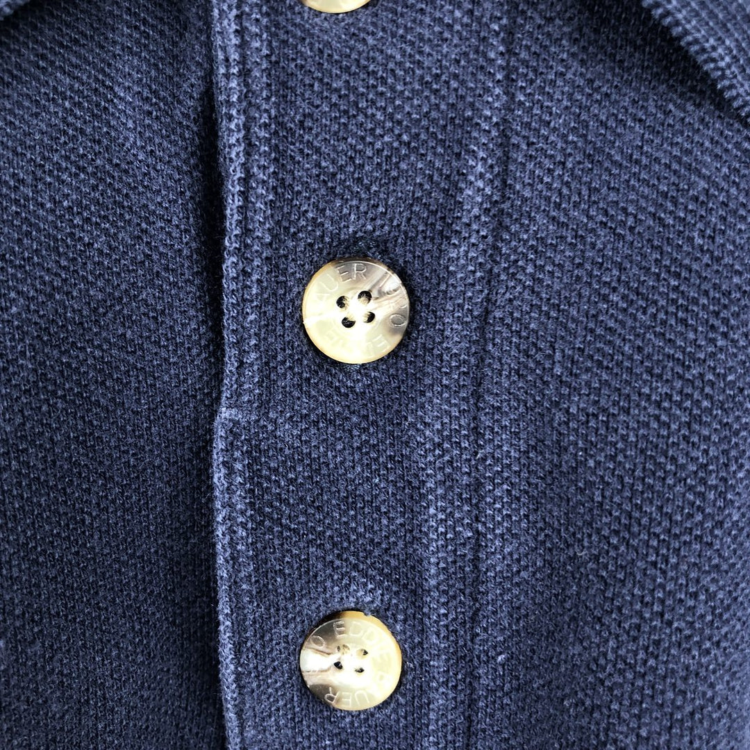90s-00'S Eddie Bauer short-sleeved polo shirt, men's size S equivalent, vintage. cotton navy blue type Vintage Second Hand